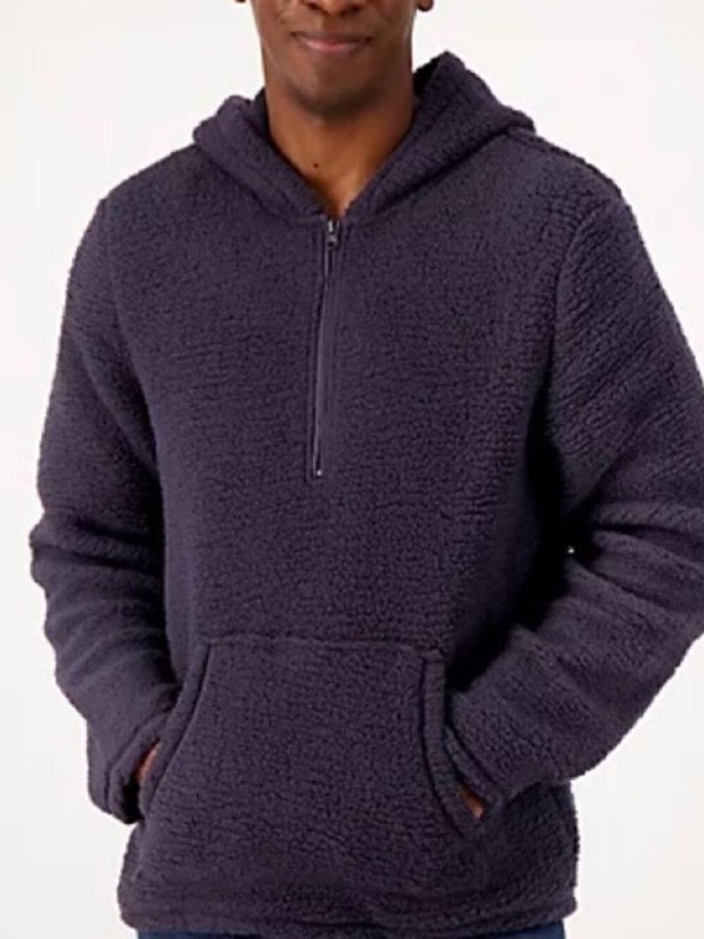Cuddl Duds Men's Cloud Fleece Quarter Zip Hoodie
